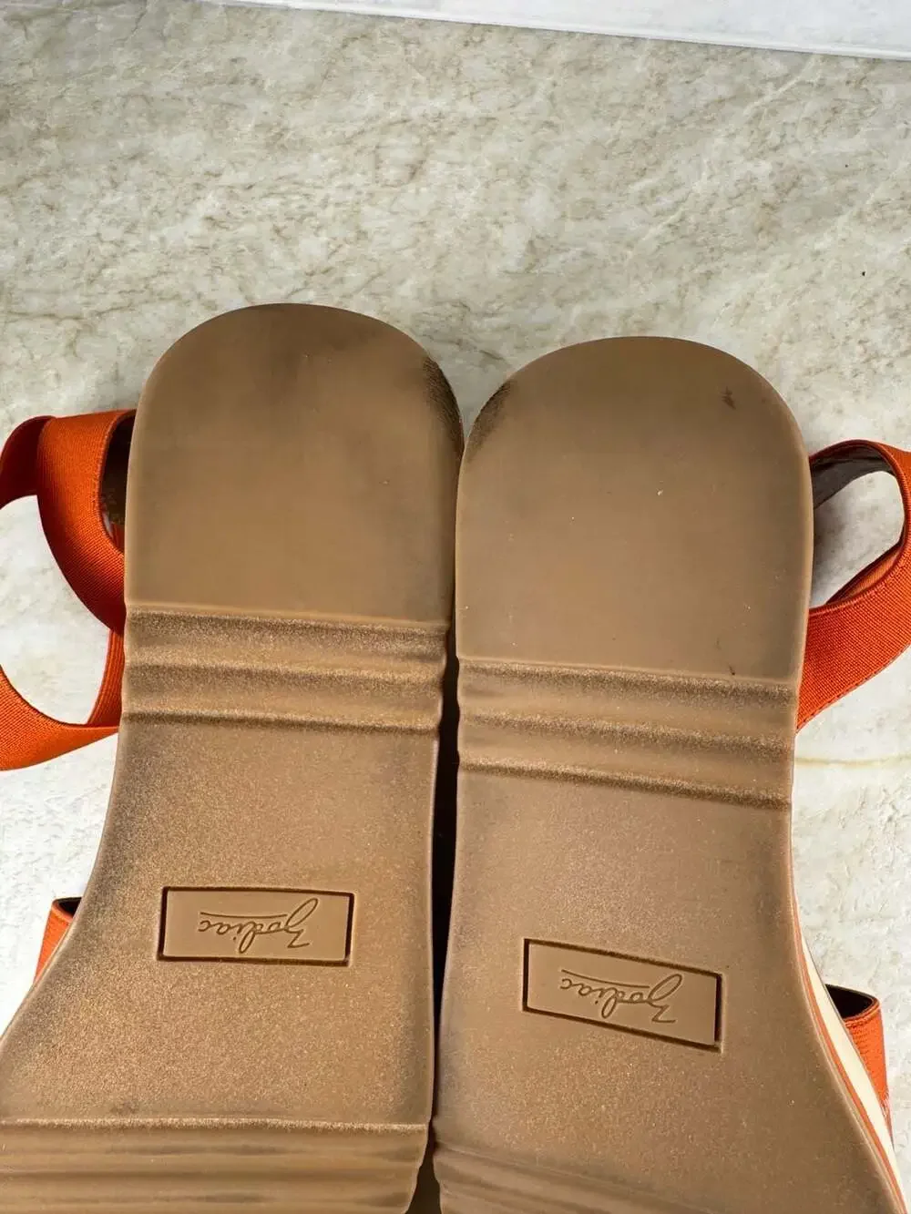 Zodiac Bailee Orange Platform Wedge Ankle Strap Sandals Womens 9M